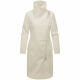 Navahoo Samtrose Damen Mantel mit Stehkragen  Offwhite-Größe XS - Gr. 34