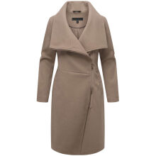 Navahoo Samtrose Damen Mantel mit Stehkragen  Taupe Grey-Gr&ouml;&szlig;e L - Gr. 40