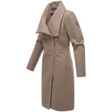 Navahoo Samtrose Damen Mantel mit Stehkragen  Taupe Grey-Gr&ouml;&szlig;e L - Gr. 40