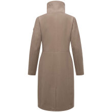 Navahoo Samtrose Damen Mantel mit Stehkragen  Taupe Grey-Gr&ouml;&szlig;e L - Gr. 40
