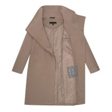 Navahoo Samtrose Damen Mantel mit Stehkragen  Taupe Grey-Gr&ouml;&szlig;e L - Gr. 40