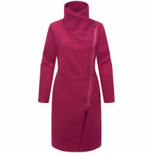 Navahoo Samtrose Damen Mantel mit Stehkragen  Berry Wine-Größe S - Gr. 36