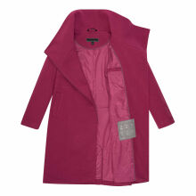 Navahoo Samtrose Damen Mantel mit Stehkragen  Berry Wine-Größe S - Gr. 36