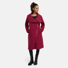 Navahoo Samtrose Damen Mantel mit Stehkragen  Berry Wine-Größe S - Gr. 36