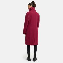 Navahoo Samtrose Damen Mantel mit Stehkragen  Berry Wine-Größe S - Gr. 36