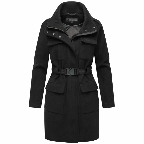 Marikoo Tanokoo Damen Winter Mantel Schwarz-Größe M - Gr. 38