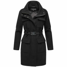 Marikoo Tanokoo Damen Winter Mantel Schwarz-Größe M - Gr. 38