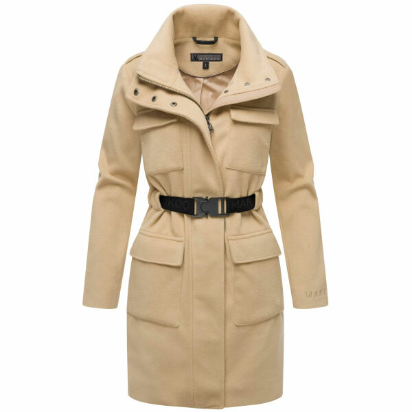 Marikoo Tanokoo Damen Winter Mantel Beige-Größe L - Gr. 40