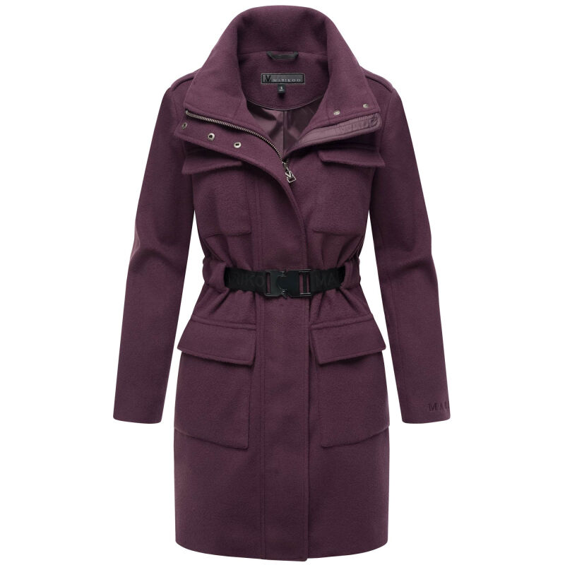 Marikoo Tanokoo Damen Winter Mantel Dusty Plum-Gr&ouml;&szlig;e S - Gr. 36