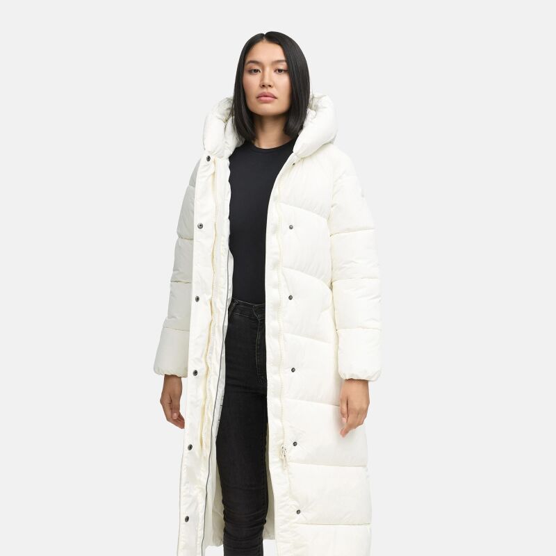 Navahoo Eisblick Damen Winter Steppmantel Offwhite