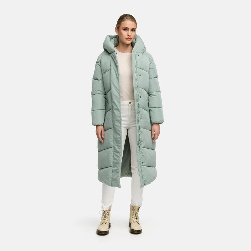 Navahoo Eisblick Damen Winter Steppmantel  Smokey Mint-Gr&ouml;&szlig;e S - Gr. 36