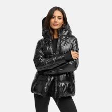 Navahoo Eisglanz Damen Winter Steppjacke  Schwarz Gr&ouml;&szlig;e S - Gr. 36