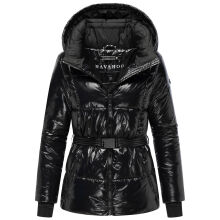 Navahoo Eisglanz Damen Winter Steppjacke  Schwarz Gr&ouml;&szlig;e S - Gr. 36