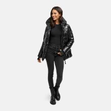 Navahoo Eisglanz Damen Winter Steppjacke  Schwarz Gr&ouml;&szlig;e M - Gr. 38