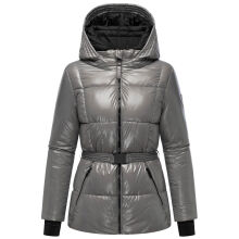 Navahoo Eisglanz Damen Winter Steppjacke  Grey Größe S - Gr. 36
