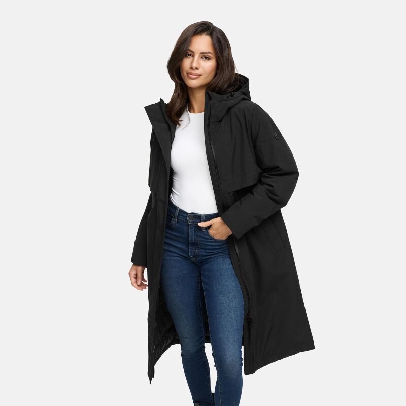 Navahoo Eismelodie Damen Winter Parka  Schwarz Größe M - Gr. 38