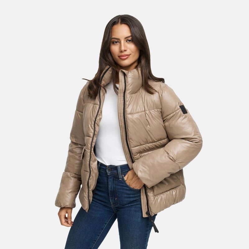 Navahoo Eispracht Damen Winter Steppjacke Taupe Grey