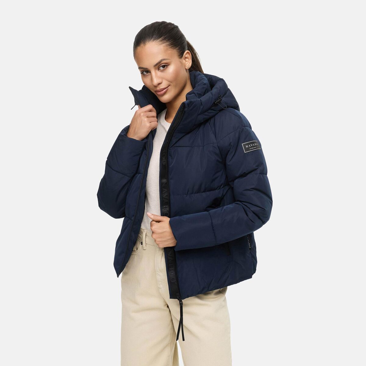 Navahoo Frostherz Damen Winter Steppjacke Navy Größe XL 42