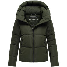 Navahoo Frostherz Damen Winter Steppjacke  Dark Olive Größe XS - Gr. 34