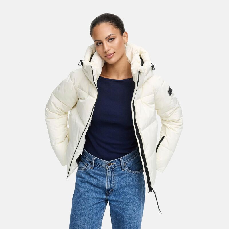 Navahoo Frostherz Damen Winter Steppjacke  Offwhite  Größe XL - Gr. 42