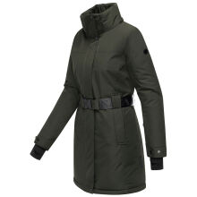 Navahoo Frostkuss Damen Winter Parka Jacke  Dark Olive-Größe L - Gr. 40