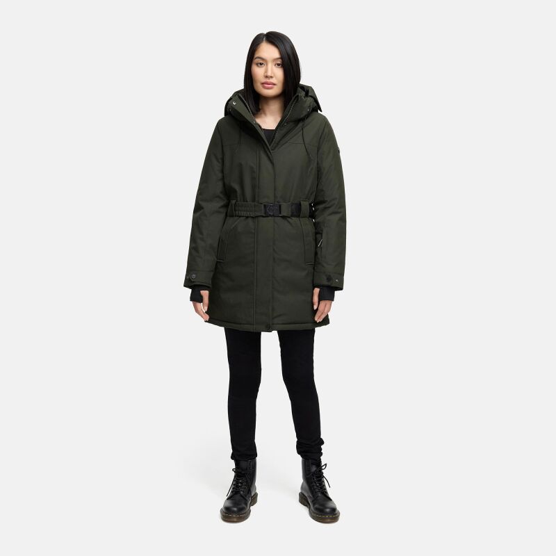 Navahoo Frostkuss Damen Winter Parka Jacke Dark Olive