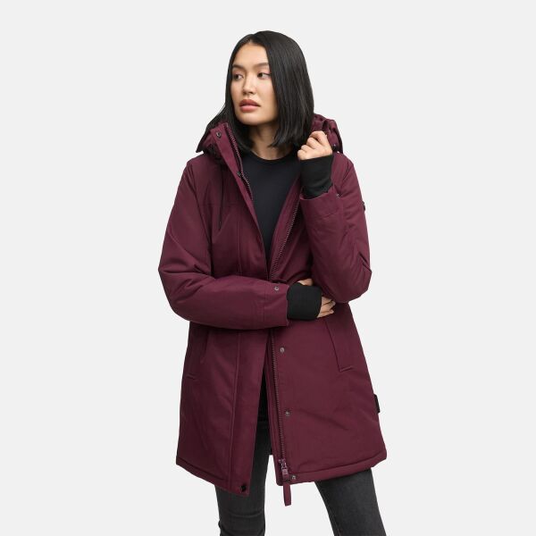 Navahoo Frostkuss Damen Winter Parka Jacke  Wine-Größe S - Gr. 36