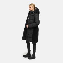 Navahoo Funkelteddy Damen Winter Steppmantel Parka  Schwarz-Größe S - Gr. 36