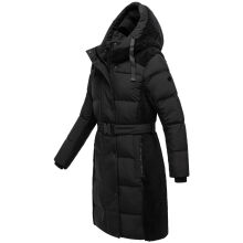 Navahoo Funkelteddy Damen Winter Steppmantel Parka  Schwarz-Größe S - Gr. 36