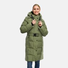 Navahoo Funkelteddy Damen Winter Steppmantel Parka  Olive Leaf-Größe S - Gr. 36