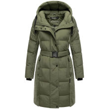 Navahoo Funkelteddy Damen Winter Steppmantel Parka  Olive Leaf-Größe S - Gr. 36