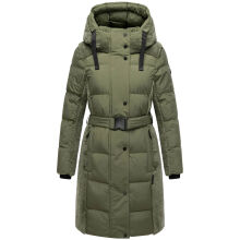 Navahoo Funkelteddy Damen Winter Steppmantel Parka  Olive Leaf-Größe S - Gr. 36