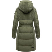 Navahoo Funkelteddy Damen Winter Steppmantel Parka  Olive Leaf-Größe S - Gr. 36