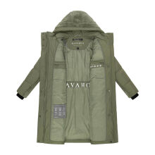 Navahoo Funkelteddy Damen Winter Steppmantel Parka  Olive Leaf-Größe S - Gr. 36
