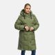 Navahoo Funkelteddy Damen Winter Steppmantel Parka  Olive Leaf-Größe S - Gr. 36