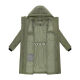 Navahoo Funkelteddy Damen Winter Steppmantel Parka  Olive Leaf-Größe S - Gr. 36