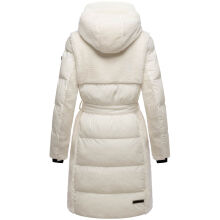 Navahoo Funkelteddy Damen Winter Steppmantel Parka  Offwhite-Größe XS - Gr. 34