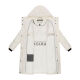 Navahoo Funkelteddy Damen Winter Steppmantel Parka  Offwhite-Größe XS - Gr. 34