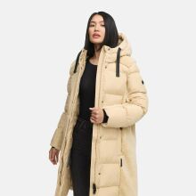 Navahoo Funkelteddy Damen Winter Steppmantel Parka  Beige -Größe XS - Gr. 34