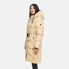 Navahoo Funkelteddy Damen Winter Steppmantel Parka  Beige -Größe XS - Gr. 34