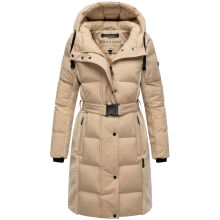 Navahoo Funkelteddy Damen Winter Steppmantel Parka  Beige -Größe XS - Gr. 34