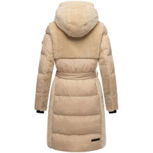 Navahoo Funkelteddy Damen Winter Steppmantel Parka  Beige -Größe XS - Gr. 34