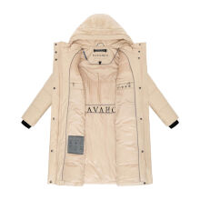 Navahoo Funkelteddy Damen Winter Steppmantel Parka  Beige -Größe XS - Gr. 34