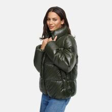 Marikoo Hazalee Damen Winter Herbst Stepp Jacke  Dark Olive Gr&ouml;&szlig;e L - Gr. 40