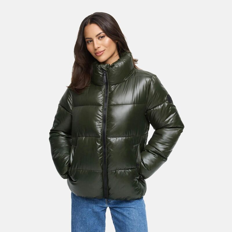 Marikoo Hazalee Damen Winter Herbst Stepp Jacke  Dark Olive Gr&ouml;&szlig;e XXL - Gr. 44