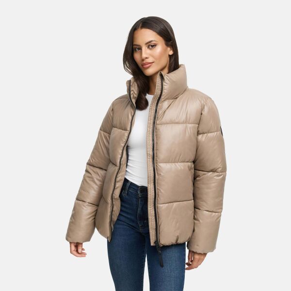 Marikoo Hazalee Damen Winter Herbst Stepp Jacke  Taupe Grey Größe S - Gr. 36