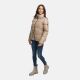 Marikoo Hazalee Damen Winter Herbst Stepp Jacke  Taupe Grey Größe S - Gr. 36
