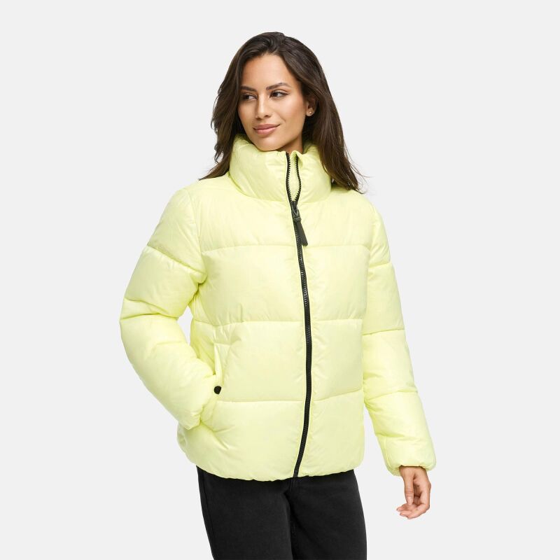 Marikoo Hazalee Damen Winter Herbst Stepp Jacke Pastel Yellow