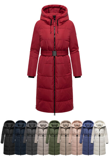 Navahoo Herbstnebel Damen Winter Steppmantel lang