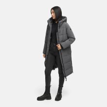 Navahoo Herbstnebel Damen Winter Steppmantel lang  Anthrazit Größe M - Gr. 38